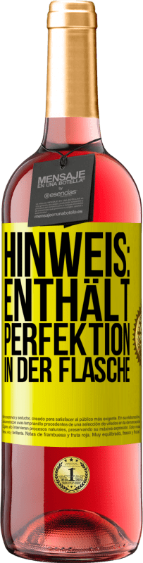 29,95 € | Roséwein ROSÉ Ausgabe Hinweis: Enthält Perfektion in der Flasche Gelbes Etikett. Anpassbares Etikett Junger Wein Ernte 2024 Tempranillo