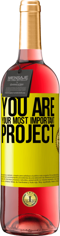 29,95 € Free Shipping | Rosé Wine ROSÉ Edition You are your most important project Yellow Label. Customizable label Young wine Harvest 2025 Tempranillo