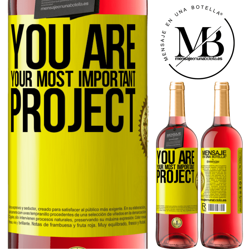 24,95 € Free Shipping | Rosé Wine ROSÉ Edition You are your most important project Yellow Label. Customizable label Young wine Harvest 2021 Tempranillo
