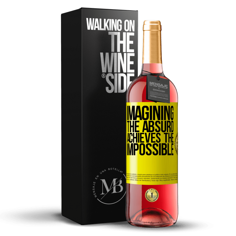 29,95 € Free Shipping | Rosé Wine ROSÉ Edition Imagining the absurd achieves the impossible Yellow Label. Customizable label Young wine Harvest 2025 Tempranillo