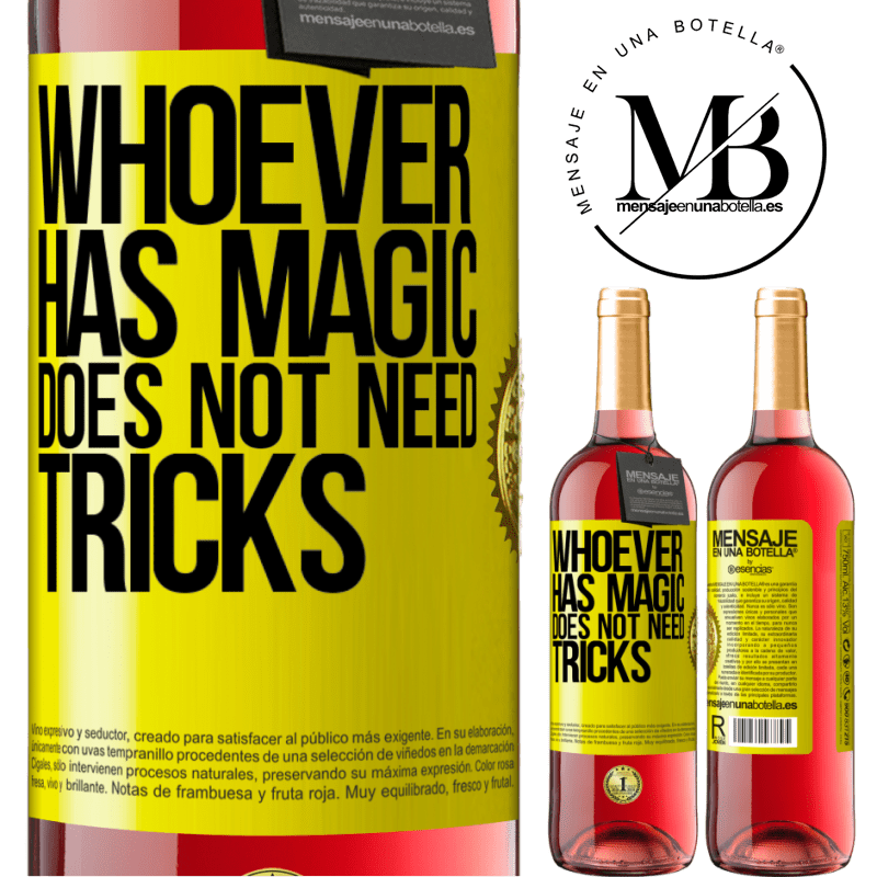 24,95 € Free Shipping | Rosé Wine ROSÉ Edition Whoever has magic does not need tricks Yellow Label. Customizable label Young wine Harvest 2021 Tempranillo