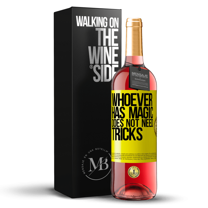 29,95 € Free Shipping | Rosé Wine ROSÉ Edition Whoever has magic does not need tricks Yellow Label. Customizable label Young wine Harvest 2025 Tempranillo