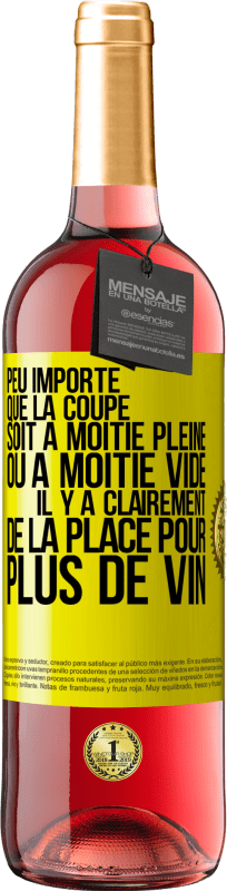 29,95 € | Vin rosé Édition ROSÉ Peu importe que la coupe soit à moitié pleine ou à moitié vide. Il y a clairement de la place pour plus de vin Étiquette Jaune. Étiquette personnalisable Vin jeune Récolte 2025 Tempranillo