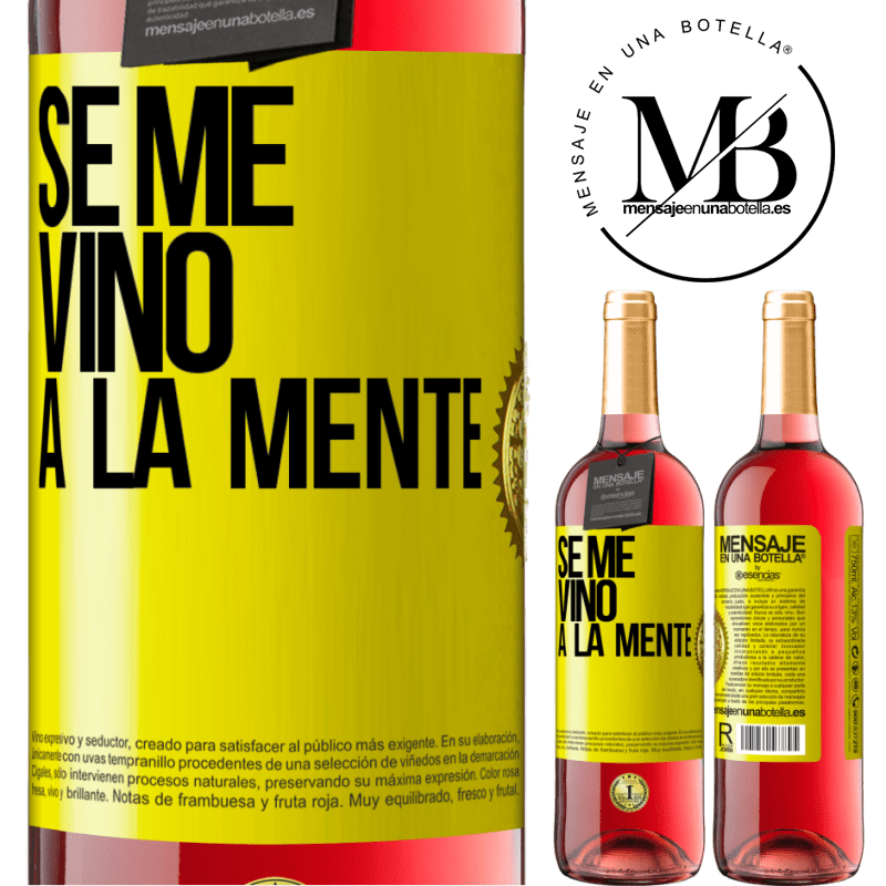 29,95 € Kostenloser Versand | Roséwein ROSÉ Ausgabe Se me VINO a la mente… Gelbes Etikett. Anpassbares Etikett Junger Wein Ernte 2025 Tempranillo