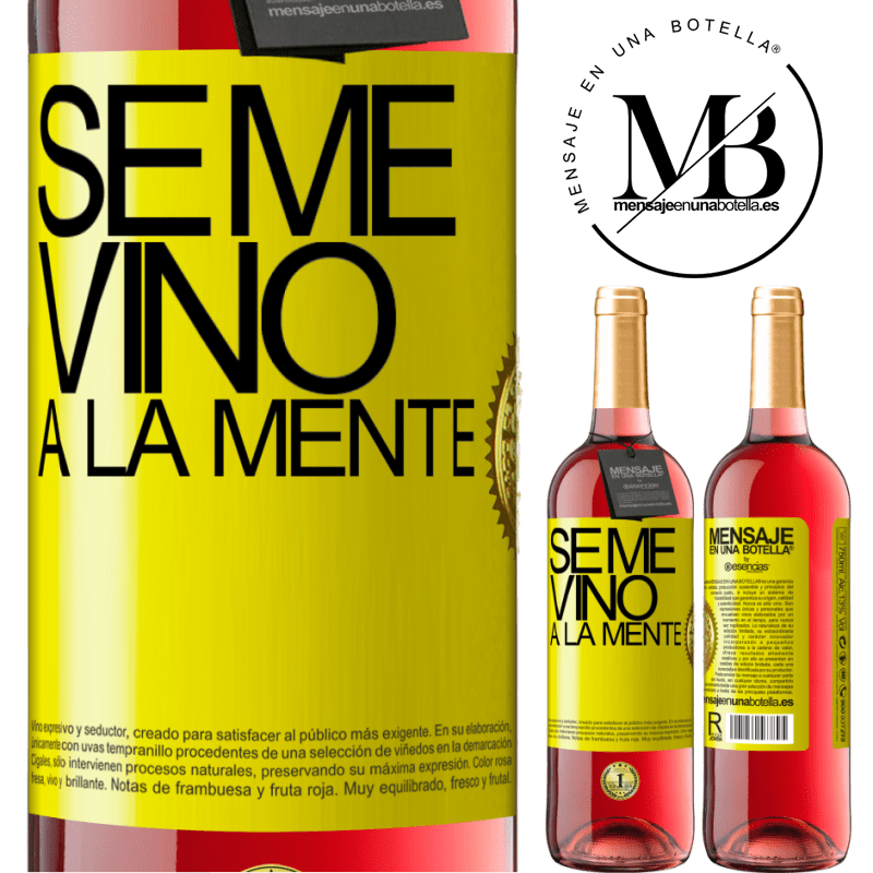 29,95 € 免费送货 | 桃红葡萄酒 ROSÉ版 Se me VINO a la mente… 黄色标签. 可自定义的标签 青年酒 收成 2025 Tempranillo