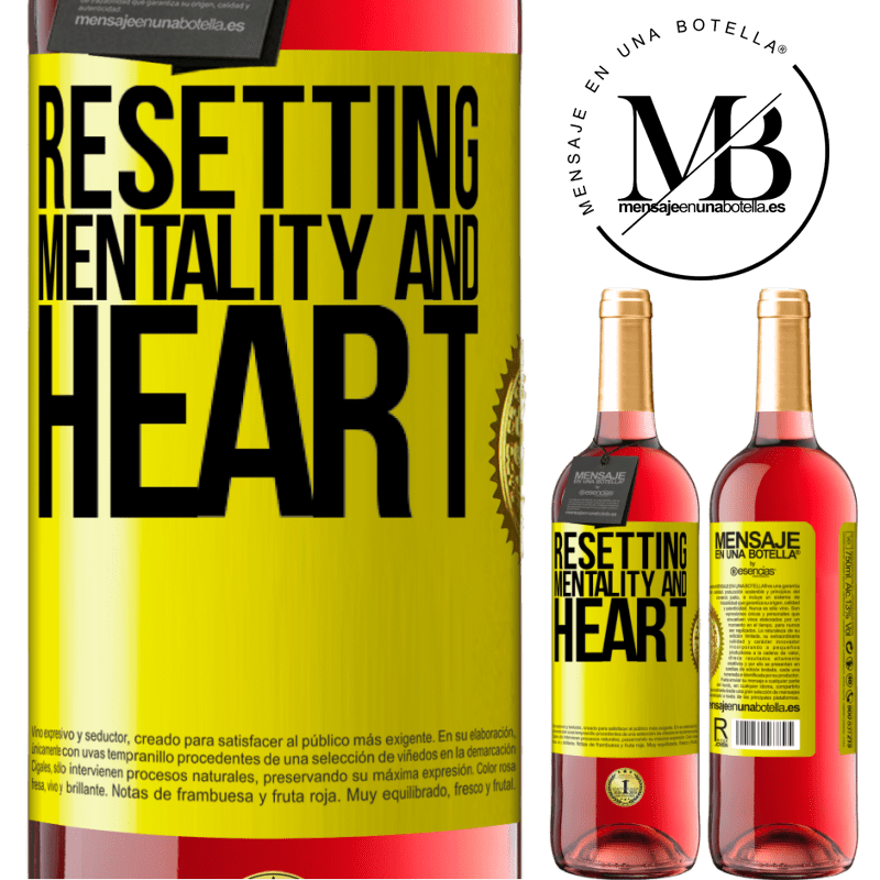 24,95 € Free Shipping | Rosé Wine ROSÉ Edition Resetting mentality and heart Yellow Label. Customizable label Young wine Harvest 2021 Tempranillo