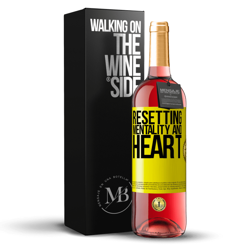 29,95 € Free Shipping | Rosé Wine ROSÉ Edition Resetting mentality and heart Yellow Label. Customizable label Young wine Harvest 2023 Tempranillo