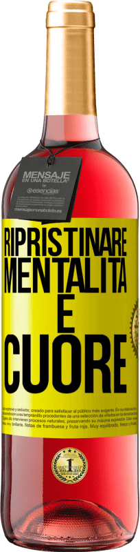 29,95 € | Vino rosato Edizione ROSÉ Ripristinare mentalità e cuore Etichetta Gialla. Etichetta personalizzabile Vino giovane Raccogliere 2025 Tempranillo