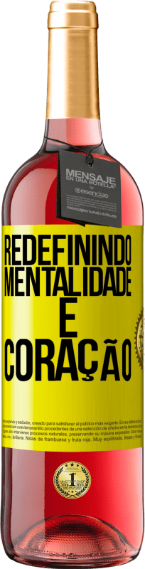 29,95 € | Vinho rosé Edição ROSÉ Redefinindo mentalidade e coração Etiqueta Amarela. Etiqueta personalizável Vinho jovem Colheita 2025 Tempranillo