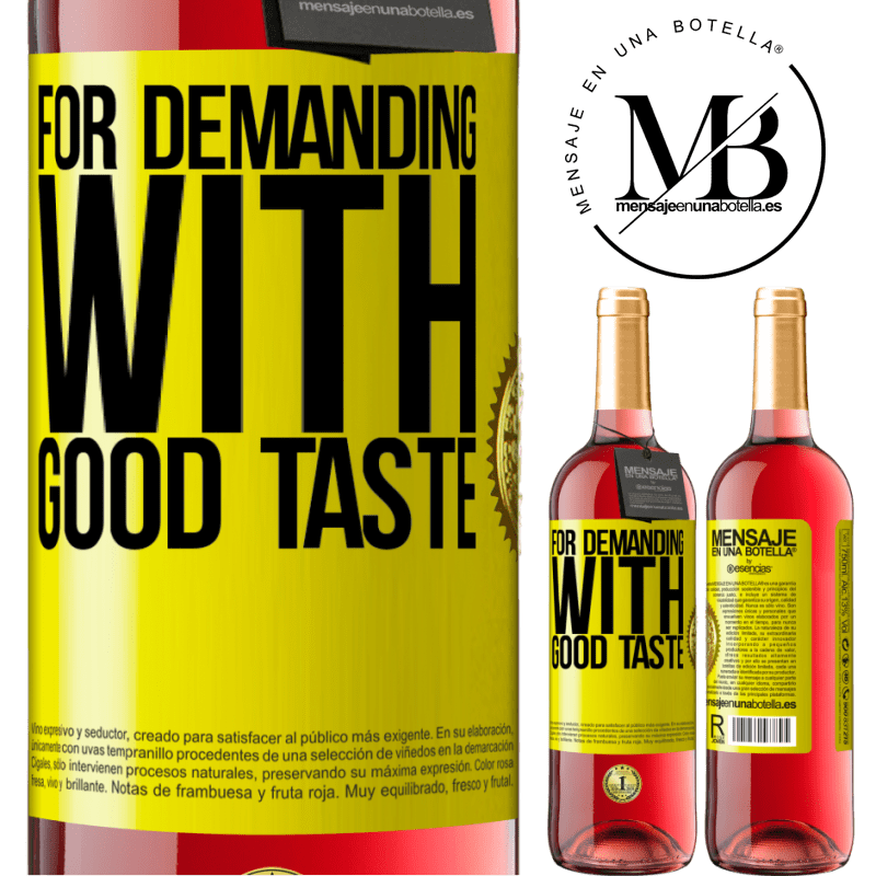 24,95 € Free Shipping | Rosé Wine ROSÉ Edition For demanding with good taste Yellow Label. Customizable label Young wine Harvest 2021 Tempranillo