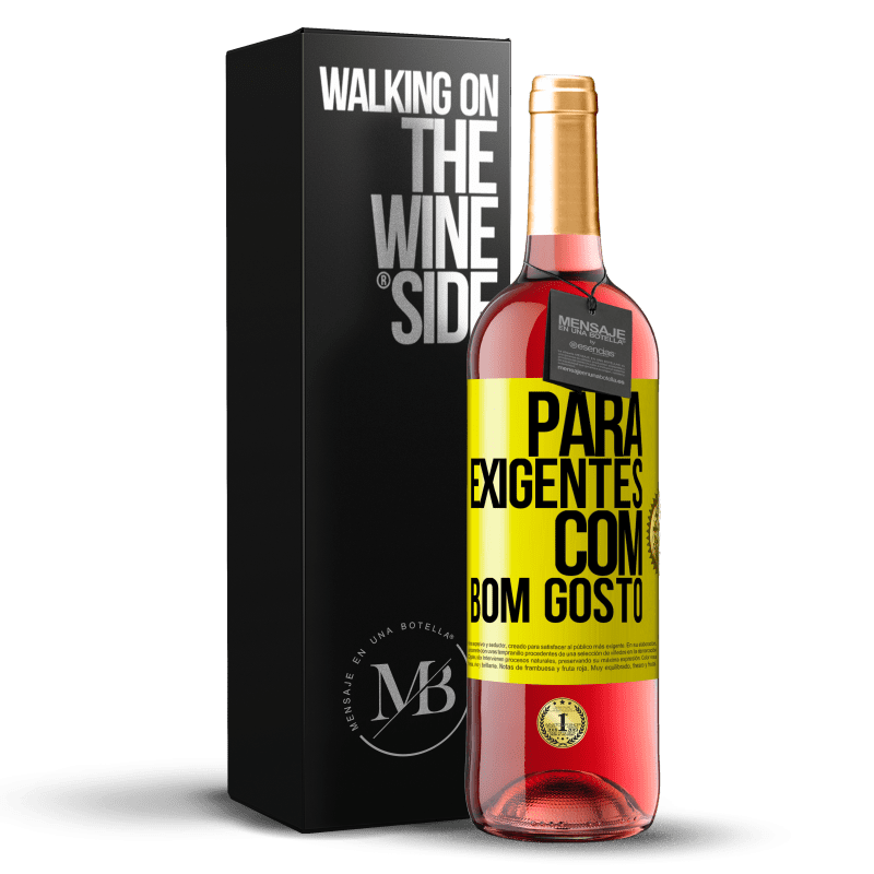 29,95 € Envio grátis | Vinho rosé Edição ROSÉ Para exigentes com bom gosto Etiqueta Amarela. Etiqueta personalizável Vinho jovem Colheita 2025 Tempranillo