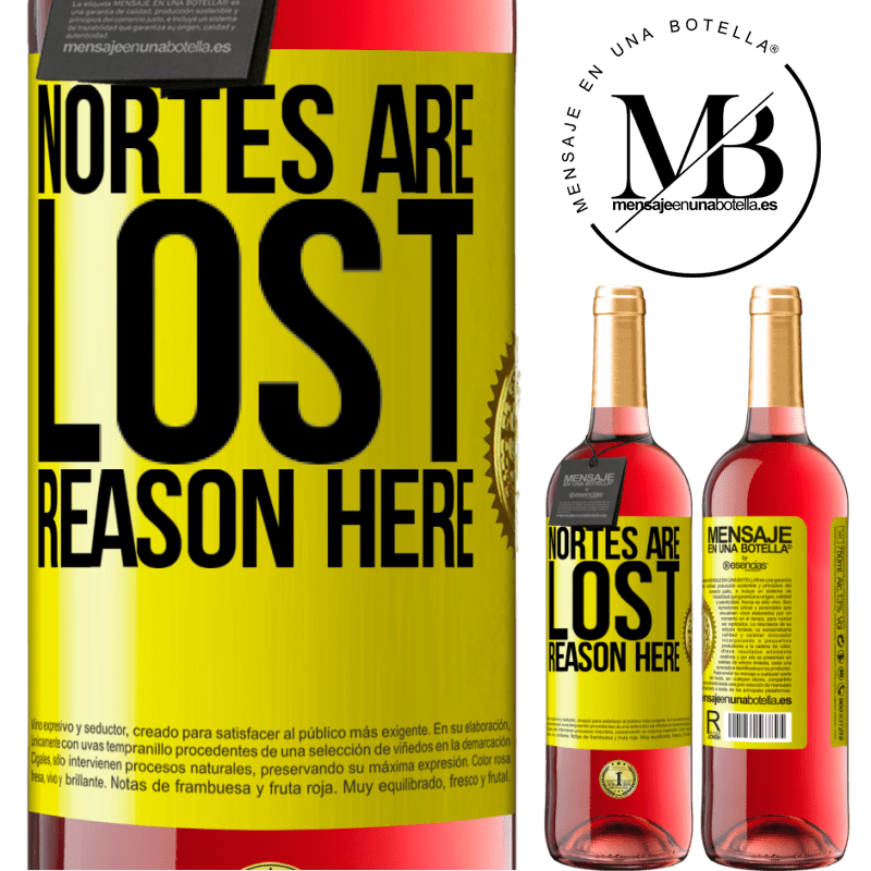 24,95 € Free Shipping | Rosé Wine ROSÉ Edition Nortes are lost. Reason here Yellow Label. Customizable label Young wine Harvest 2021 Tempranillo