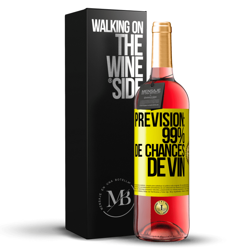 29,95 € Envoi gratuit | Vin rosé Édition ROSÉ Prévision: 99% de chances de vin Étiquette Jaune. Étiquette personnalisable Vin jeune Récolte 2023 Tempranillo