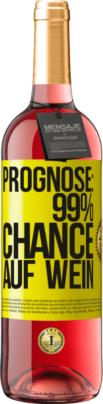 29,95 € | Roséwein ROSÉ Ausgabe Prognose: 99% Chance auf Wein Gelbes Etikett. Anpassbares Etikett Junger Wein Ernte 2024 Tempranillo