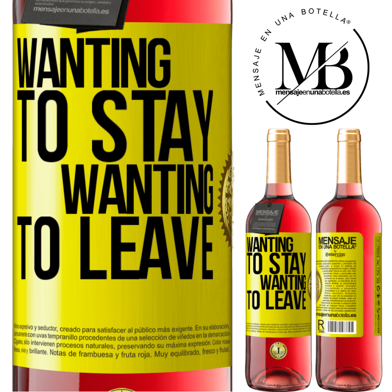 29,95 € Free Shipping | Rosé Wine ROSÉ Edition Wanting to stay wanting to leave Yellow Label. Customizable label Young wine Harvest 2021 Tempranillo