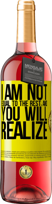 29,95 € Free Shipping | Rosé Wine ROSÉ Edition I am not equal to the rest, and you will realize Yellow Label. Customizable label Young wine Harvest 2022 Tempranillo