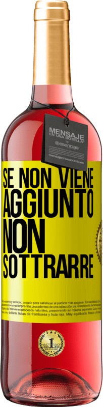 Spedizione Gratuita | Vino rosato Edizione ROSÉ Se non viene aggiunto, non sottrarre Etichetta Gialla. Etichetta personalizzabile Vino giovane Raccogliere 2023 Tempranillo