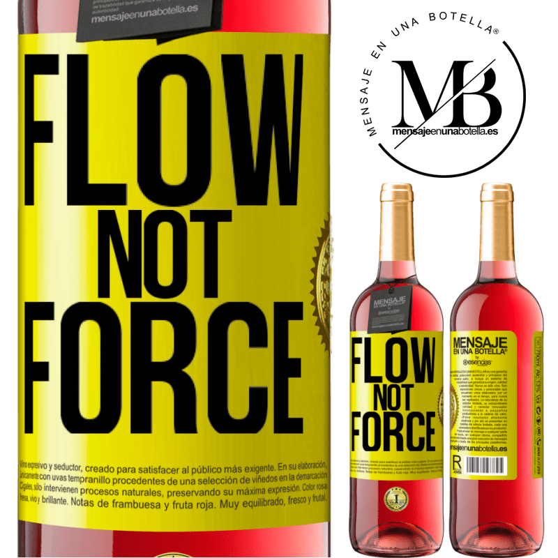 29,95 € Free Shipping | Rosé Wine ROSÉ Edition Flow, not force Yellow Label. Customizable label Young wine Harvest 2021 Tempranillo