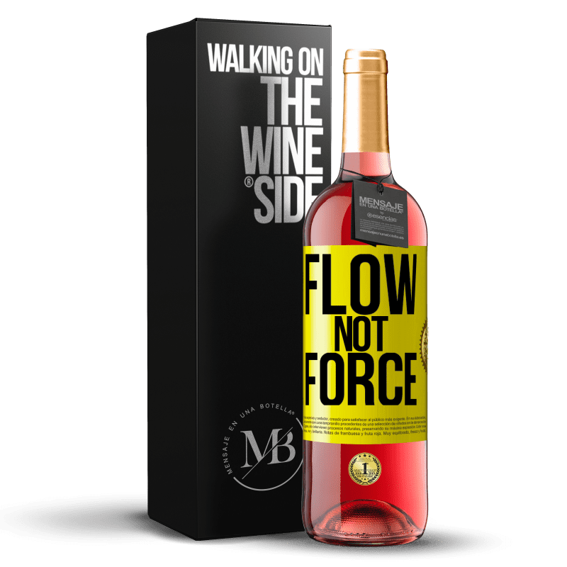 29,95 € Free Shipping | Rosé Wine ROSÉ Edition Flow, not force Yellow Label. Customizable label Young wine Harvest 2023 Tempranillo