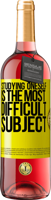 «Studying oneself is the most difficult subject» ROSÉ Edition