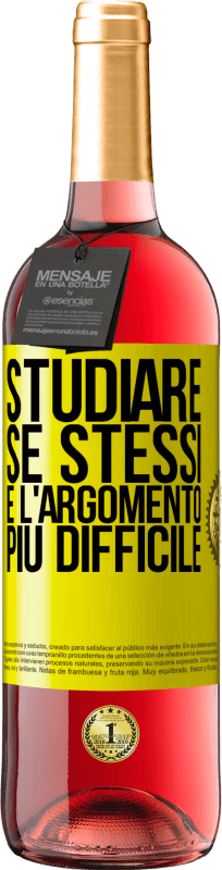 «Studiare se stessi è l'argomento più difficile» Edizione ROSÉ