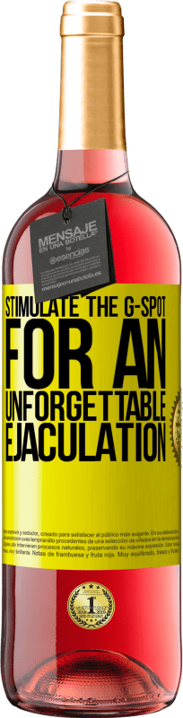 29,95 € | Rosé Wine ROSÉ Edition Stimulate the G-spot for an unforgettable ejaculation Yellow Label. Customizable label Young wine Harvest 2025 Tempranillo