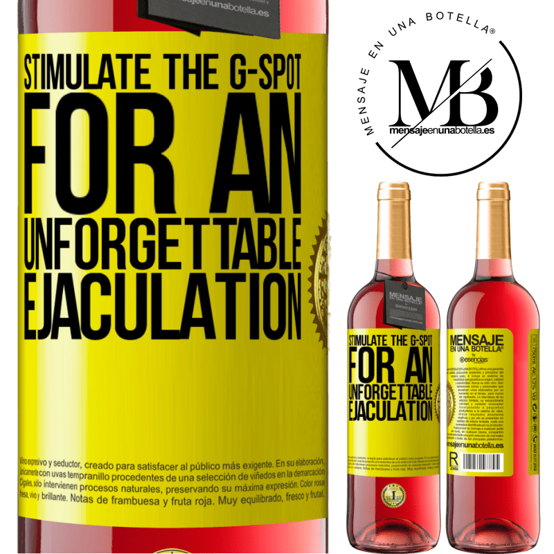 29,95 € Free Shipping | Rosé Wine ROSÉ Edition Stimulate the G-spot for an unforgettable ejaculation Yellow Label. Customizable label Young wine Harvest 2021 Tempranillo
