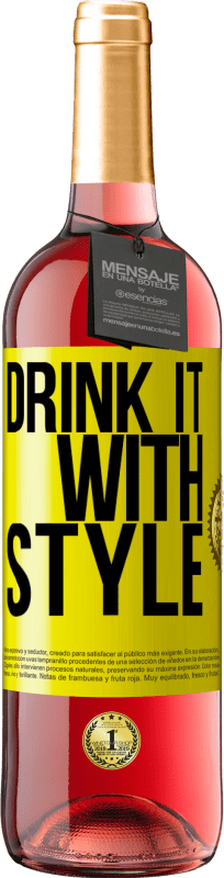 29,95 € | Rosé Wine ROSÉ Edition Drink it with style Yellow Label. Customizable label Young wine Harvest 2023 Tempranillo