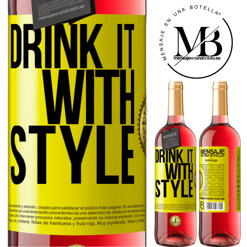 24,95 € Free Shipping | Rosé Wine ROSÉ Edition Drink it with style Yellow Label. Customizable label Young wine Harvest 2021 Tempranillo