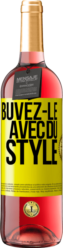 29,95 € | Vin rosé Édition ROSÉ Buvez-le avec du style Étiquette Jaune. Étiquette personnalisable Vin jeune Récolte 2023 Tempranillo