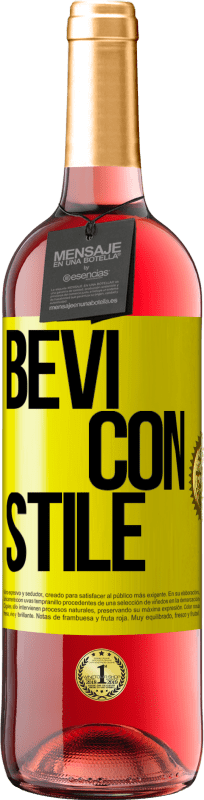 29,95 € Spedizione Gratuita | Vino rosato Edizione ROSÉ Bevi con stile Etichetta Gialla. Etichetta personalizzabile Vino giovane Raccogliere 2025 Tempranillo