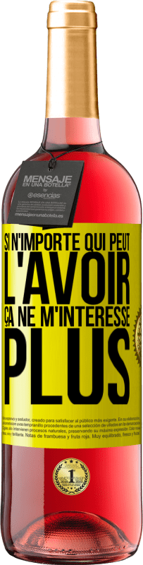 29,95 € Envoi gratuit | Vin rosé Édition ROSÉ Si n'importe qui peut l'avoir, ça ne m'intéresse plus Étiquette Jaune. Étiquette personnalisable Vin jeune Récolte 2025 Tempranillo