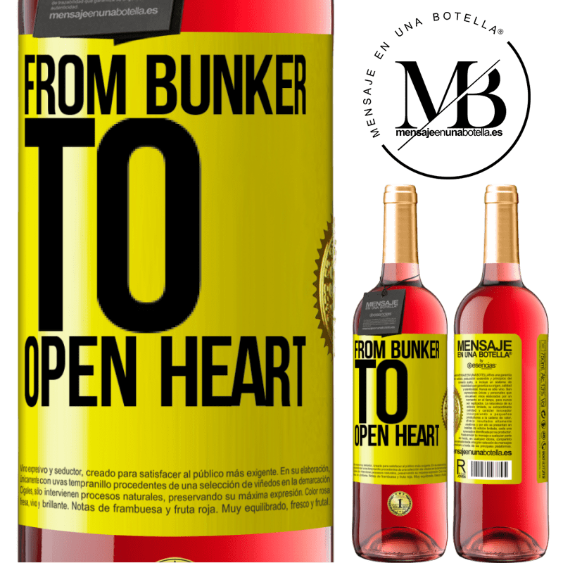 29,95 € Free Shipping | Rosé Wine ROSÉ Edition From bunker to open heart Yellow Label. Customizable label Young wine Harvest 2021 Tempranillo