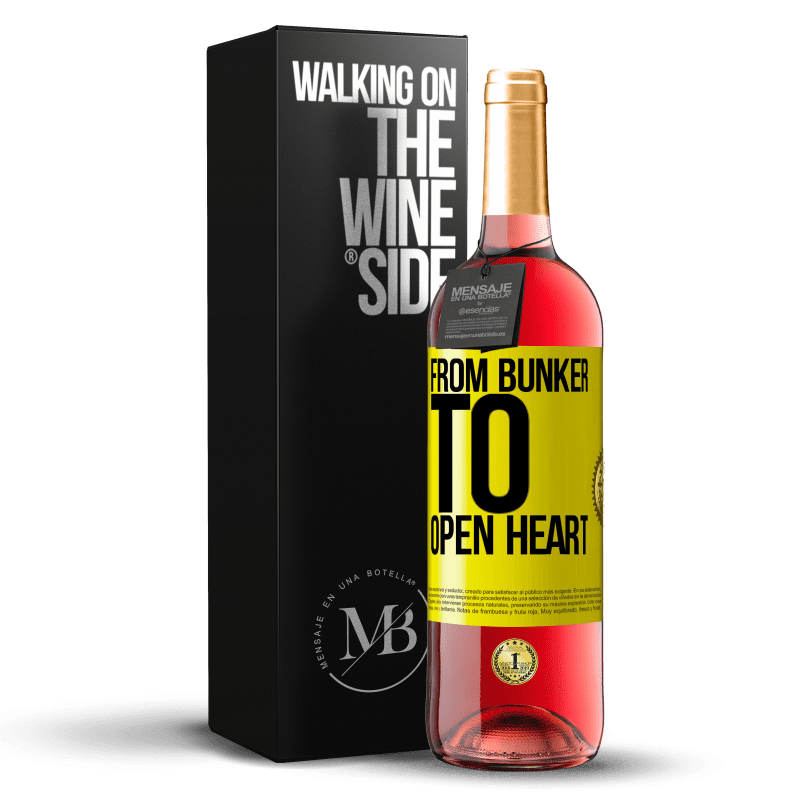 29,95 € Free Shipping | Rosé Wine ROSÉ Edition From bunker to open heart Yellow Label. Customizable label Young wine Harvest 2023 Tempranillo