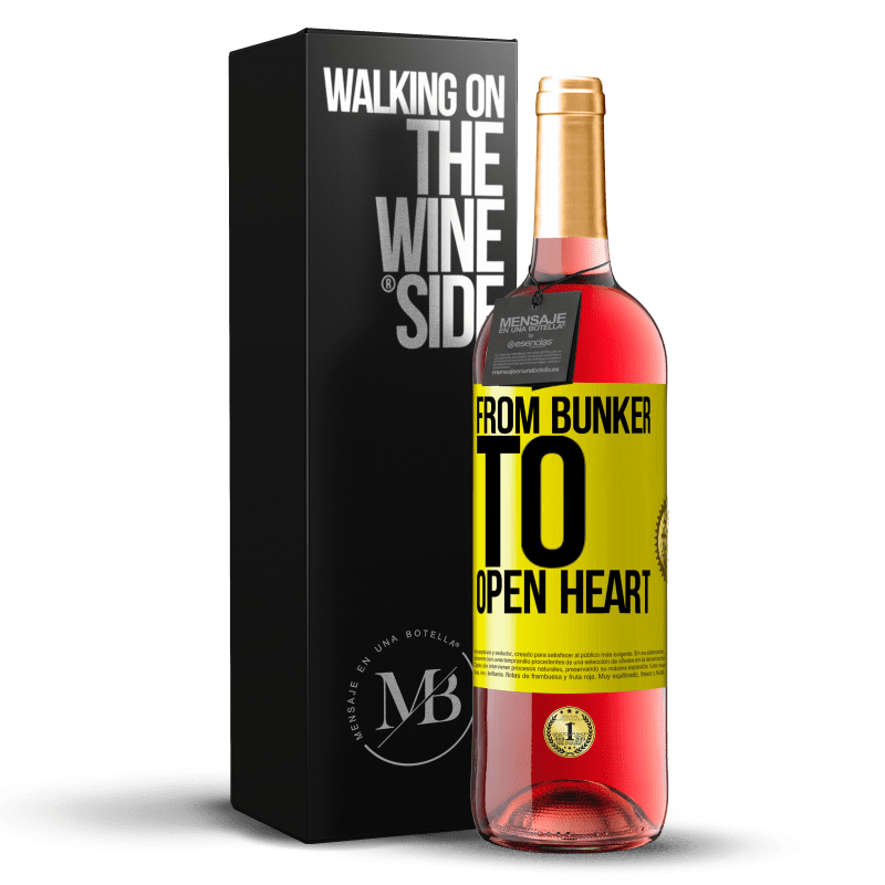 29,95 € Free Shipping | Rosé Wine ROSÉ Edition From bunker to open heart Yellow Label. Customizable label Young wine Harvest 2024 Tempranillo