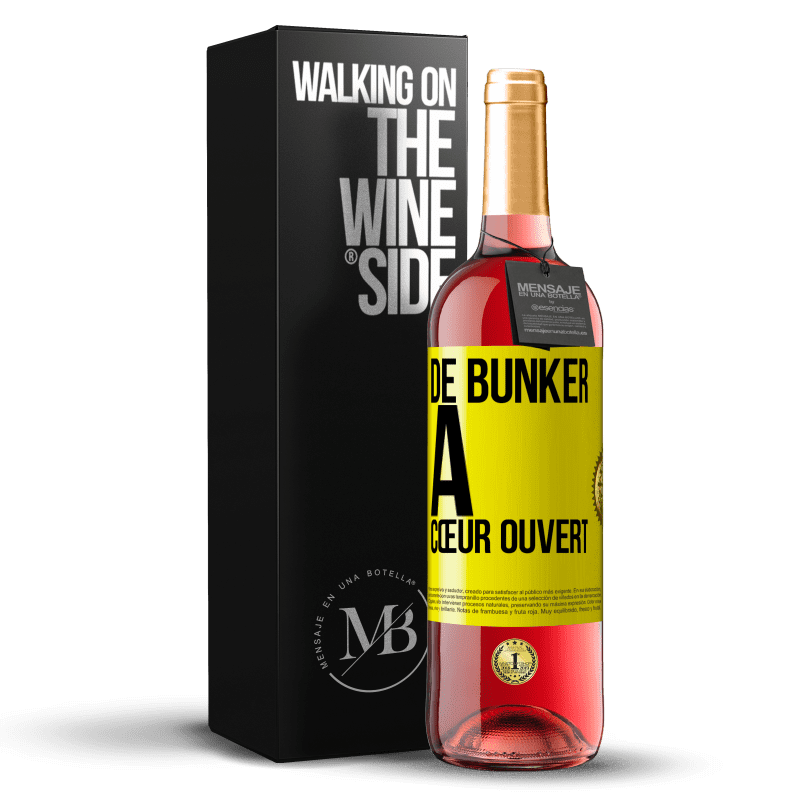 29,95 € Envoi gratuit | Vin rosé Édition ROSÉ De bunker à cœur ouvert Étiquette Jaune. Étiquette personnalisable Vin jeune Récolte 2025 Tempranillo