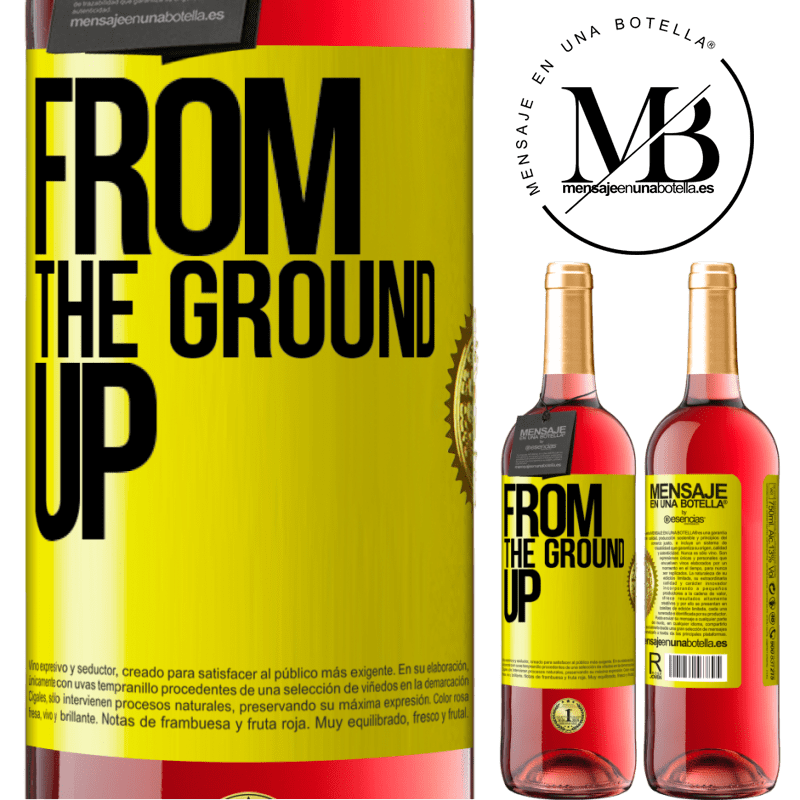 24,95 € Free Shipping | Rosé Wine ROSÉ Edition From The Ground Up Yellow Label. Customizable label Young wine Harvest 2021 Tempranillo