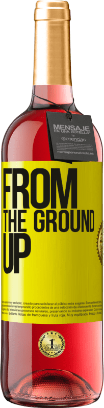 29,95 € | Roséwein ROSÉ Ausgabe From The Ground Up Gelbes Etikett. Anpassbares Etikett Junger Wein Ernte 2023 Tempranillo