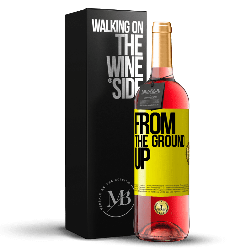 29,95 € Envio grátis | Vinho rosé Edição ROSÉ From The Ground Up Etiqueta Amarela. Etiqueta personalizável Vinho jovem Colheita 2025 Tempranillo