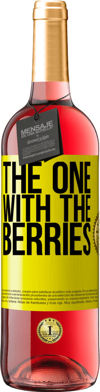 29,95 € | Vinho rosé Edição ROSÉ The one with the berries Etiqueta Amarela. Etiqueta personalizável Vinho jovem Colheita 2023 Tempranillo