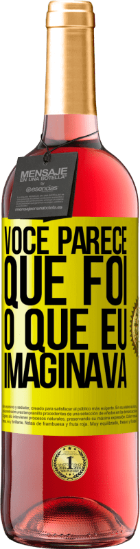 29,95 € | Vinho rosé Edição ROSÉ Parece que é o que eu imaginava Etiqueta Amarela. Etiqueta personalizável Vinho jovem Colheita 2025 Tempranillo