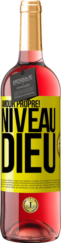 29,95 € | Vin rosé Édition ROSÉ Amour propre! Niveau Dieu Étiquette Jaune. Étiquette personnalisable Vin jeune Récolte 2024 Tempranillo