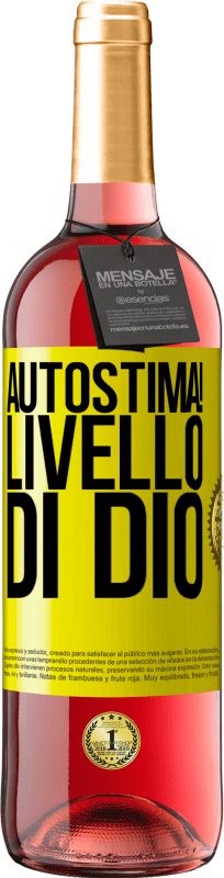 29,95 € | Vino rosato Edizione ROSÉ Autostima! Livello di Dio Etichetta Gialla. Etichetta personalizzabile Vino giovane Raccogliere 2024 Tempranillo