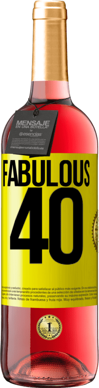 29,95 € | Rosé Wine ROSÉ Edition Fabulous 40 Yellow Label. Customizable label Young wine Harvest 2024 Tempranillo