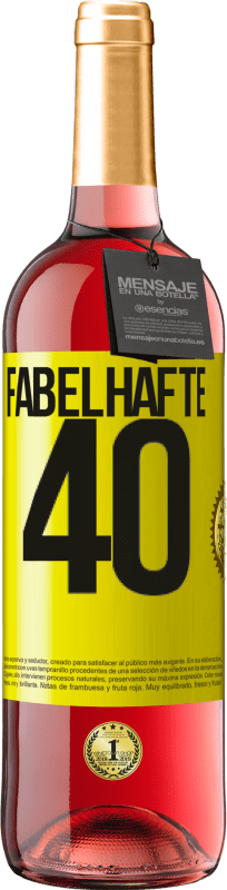 29,95 € | Roséwein ROSÉ Ausgabe Fabelhafte 40 Gelbes Etikett. Anpassbares Etikett Junger Wein Ernte 2023 Tempranillo
