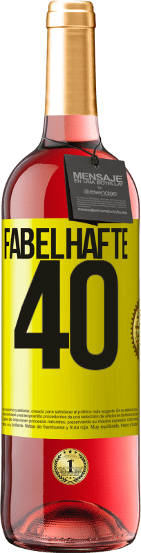 29,95 € | Roséwein ROSÉ Ausgabe Fabelhafte 40 Gelbes Etikett. Anpassbares Etikett Junger Wein Ernte 2024 Tempranillo