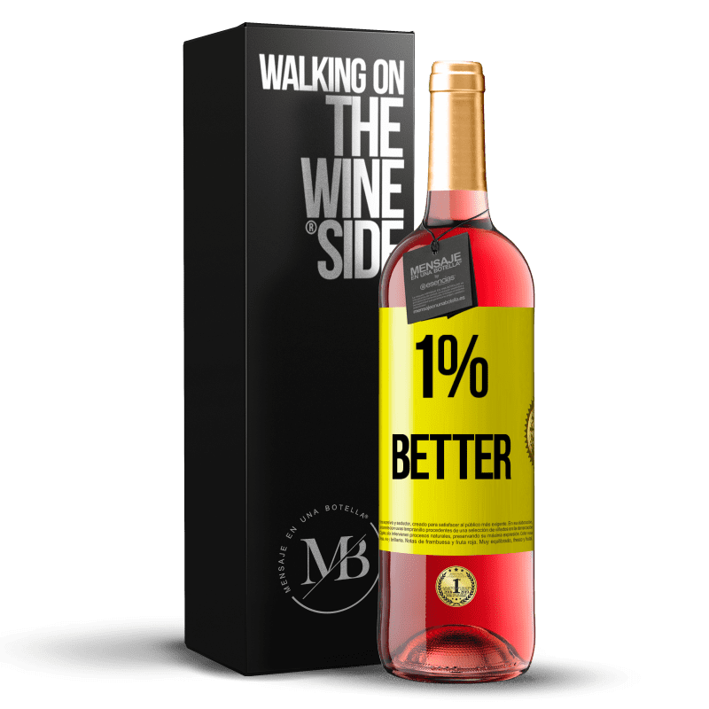 29,95 € Free Shipping | Rosé Wine ROSÉ Edition 1% Better Yellow Label. Customizable label Young wine Harvest 2025 Tempranillo
