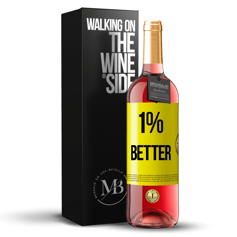 29,95 € Kostenloser Versand | Roséwein ROSÉ Ausgabe 1% Better Gelbes Etikett. Anpassbares Etikett Junger Wein Ernte 2023 Tempranillo