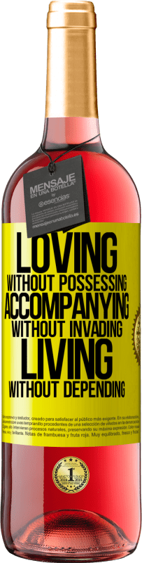 Free Shipping | Rosé Wine ROSÉ Edition Loving without possessing, accompanying without invading, living without depending Yellow Label. Customizable label Young wine Harvest 2023 Tempranillo