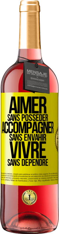 29,95 € | Vin rosé Édition ROSÉ Aimer sans posséder, accompagner sans envahir, vivre sans dépendre Étiquette Jaune. Étiquette personnalisable Vin jeune Récolte 2024 Tempranillo